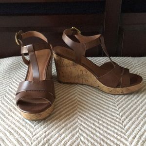 Franco Sarto Brown Wedges